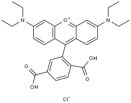 6-carboxytetraethylrhodamine Struktur