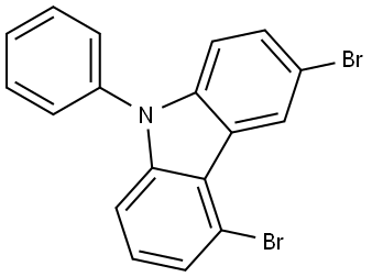 9H-Carbazole, 3,5-dibromo-9-phenyl- Struktur