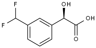 Benzeneacetic acid, 3-(difluoromethyl)-α-hydroxy-, (αR)- Struktur