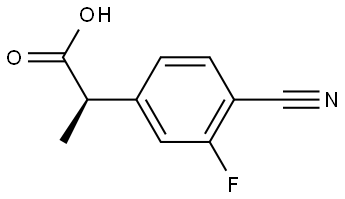 (R)-2-(4-cyano-3-fluorophenyl)propanoic acid Struktur