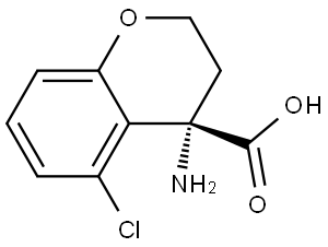 (S)-4-Amino-5-chloro-3,4-dihydro-2H-1-benzopyran-4-carboxylic acid Struktur