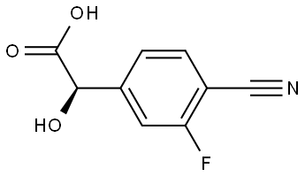 (R)-2-(4-cyano-3-fluorophenyl)-2-hydroxyacetic acid Struktur