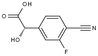 (S)-2-(4-cyano-3-fluorophenyl)-2-hydroxyacetic acid Struktur