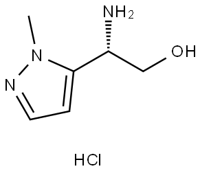 (S)-2-amino-2-(1-methyl-1H-pyrazol-5-yl)ethan-1-ol hydrochloride Struktur