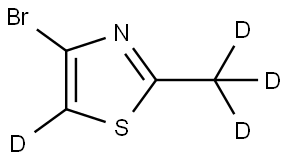 4-bromo-2-(methyl-d3)thiazole-5-d Struktur