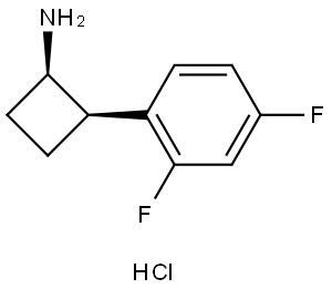 (1R,2R)-2-(2,4-Difluorophenyl)cyclobutanamine hydrochloride Struktur