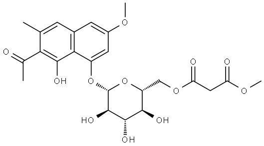 Xanthane-8- [6 '- o - (3' - methylmalonyl)] glucoside Struktur