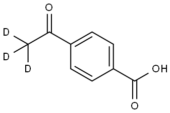 4-(acetyl-d3)benzoic acid Struktur