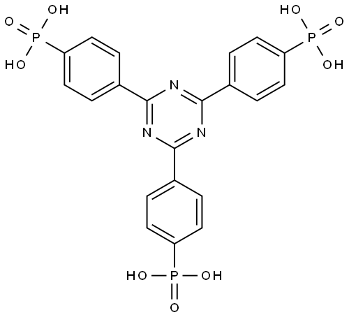 ((1,3,5-triazine-2,4,6-triyl)tris(benzene-4,1-diyl))tris(phosphonic acid) Struktur