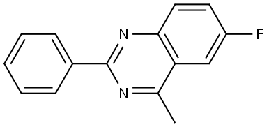 6-Fluoro-4-methyl-2-phenylquinazoline Struktur