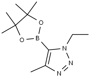 1-ethyl-4-methyl-5-(4,4,5,5-tetramethyl-1,3,2-dioxaborolan-2-yl)-1H-1,2,3-triazole Struktur