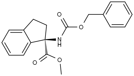 methyl (R)-1-(((benzyloxy)carbonyl)amino)-2,3-dihydro-1H-indene-1-carboxylate Struktur