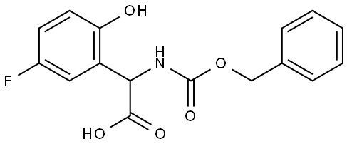 2-(((benzyloxy)carbonyl)amino)-2-(5-fluoro-2-hydroxyphenyl)acetic acid Struktur