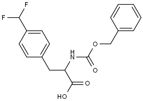 2-(((benzyloxy)carbonyl)amino)-3-(4-(difluoromethyl)phenyl)propanoic acid Struktur