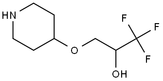 1,1,1-trifluoro-3-(piperidin-4-yloxy)propan-2-ol Struktur