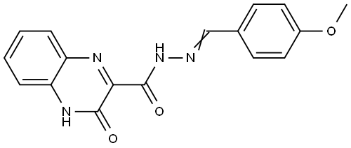 N'-(4-METHOXYBENZYLIDENE)-3-OXO-3,4-DIHYDRO-2-QUINOXALINECARBOHYDRAZIDE Struktur