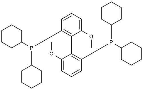 Phosphine, 1,1'-[(1R)-6,6'-dimethoxy[1,1'-biphenyl]-2,2'-diyl]bis[1,1-dicyclohexyl- Struktur