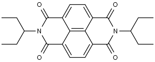 N,N′-di(3-pentyl)naphthalene-4,5,8,9-tetracarboxylic acid diimide Struktur