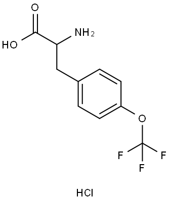 2-amino-3-[4-(trifluoromethoxy)phenyl]propanoic acid hydrochloride Struktur