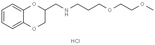 1,4-Benzodioxin-2-methanamine, 2,3-dihydro-N-[3-(2-methoxyethoxy)propyl]-, hydrochloride (1:1) Struktur