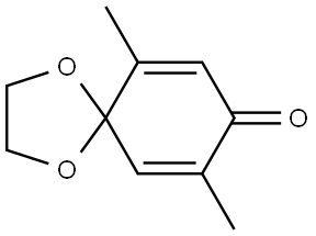 6,9-dimethyl-1,4-dioxaspiro[4.5]deca-6,9-dien-8-one Struktur