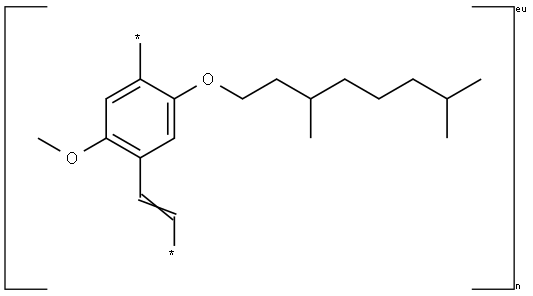 POLY[2-METHOXY-5-(3′,7′-DIMETHYLOCTYLOXY)-1,4-PHENYLENEVINYLENE] Struktur