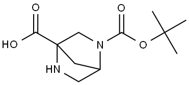 5-(1,1-Dimethylethyl) 2,5-diazabicyclo[2.2.1]heptane-1,5-dicarboxylate Struktur