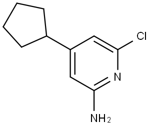 6-chloro-4-cyclopentylpyridin-2-amine Struktur