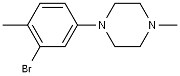 1-(3-bromo-4-methylphenyl)-4-methylpiperazine Struktur