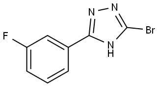 3-bromo-5-(3-fluorophenyl)-4H-1,2,4-triazole Struktur