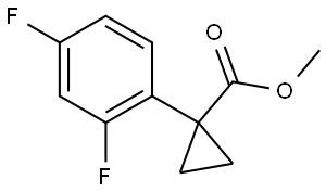 Methyl 1-(2,4-difluorophenyl)cyclopropanecarboxylate Struktur