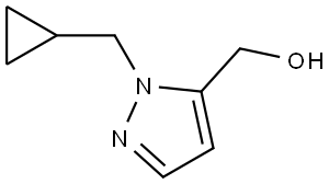 (1-(cyclopropylmethyl)-1H-pyrazol-5-yl)methanol Struktur