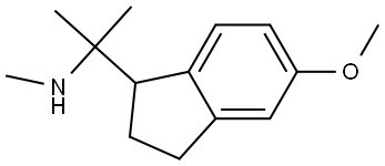 2-(5-methoxy-2,3-dihydro-1H-inden-1-yl)-N-methylpropan-2-amine Struktur