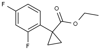 Ethyl 1-(2,4-difluorophenyl)cyclopropanecarboxylate Struktur