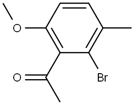 1-(2-Bromo-6-methoxy-3-methyl-phenyl)-ethanone Struktur