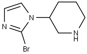 3-(2-bromo-1H-imidazol-1-yl)piperidine Struktur