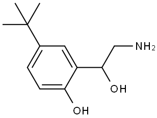 2-(2-amino-1-hydroxyethyl)-4-(tert-butyl)phenol Struktur