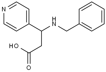 3-(benzylamino)-3-(pyridin-4-yl)propanoic acid Struktur