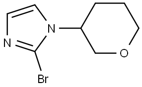 2-bromo-1-(tetrahydro-2H-pyran-3-yl)-1H-imidazole Struktur