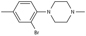 1-(2-bromo-4-methylphenyl)-4-methylpiperazine Struktur