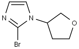 2-bromo-1-(tetrahydrofuran-3-yl)-1H-imidazole Struktur