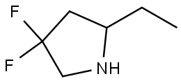 Pyrrolidine, 2-ethyl-4,4-difluoro- Struktur