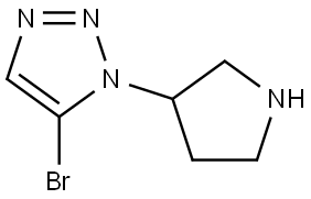 5-bromo-1-(pyrrolidin-3-yl)-1H-1,2,3-triazole Struktur