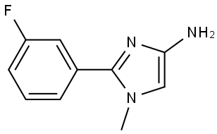 2-(3-fluorophenyl)-1-methyl-1H-imidazol-4-amine Struktur