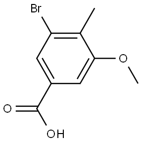 3-bromo-5-methoxy-4-methylbenzoic acid Struktur