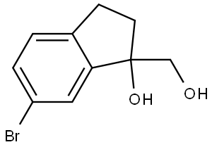 6-bromo-1-(hydroxymethyl)-2,3-dihydro-1H-inden-1-ol Struktur