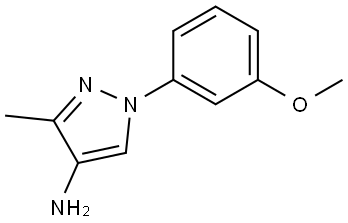 1-(3-methoxyphenyl)-3-methyl-1H-pyrazol-4-amine Struktur