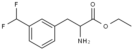 ethyl 2-amino-3-(3-(difluoromethyl)phenyl)propanoate Struktur