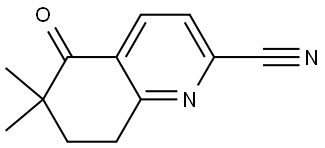 5,6,7,8-Tetrahydro-6,6-dimethyl-5-oxo-2-quinolinecarbonitrile Struktur