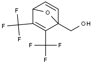 2,3-Bis(trifluoromethyl)-7-oxabicyclo[2.2.1]hepta-2,5-diene-1-methanol Struktur